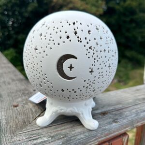 NEW 7" Halloween LED Crystal Ball Ceramic Decor by Place & Time
